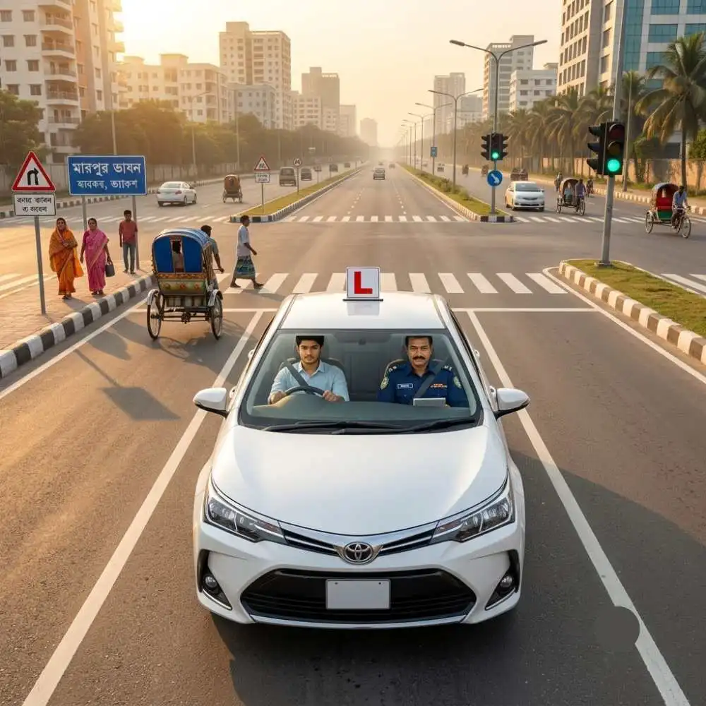 Real Road Driving Practice in Mirpur